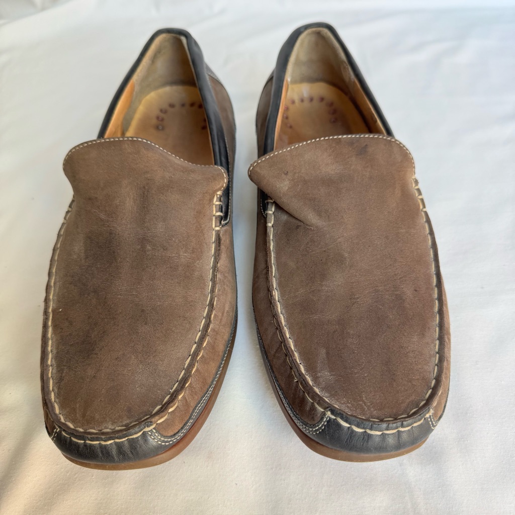 Mephisto Baduard Brown Suede Leather Slip-On Loafers Shoes Men's 10.5